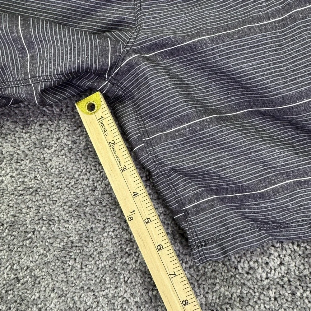 Hurley Board Shorts Boys 12 Gray Striped Swim Trunks Drawstring Surf Beach
